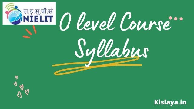 O Level Course Syllabus 2022